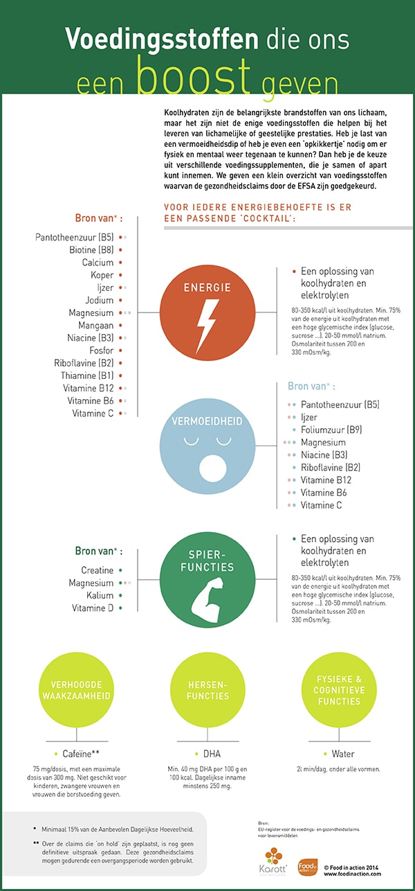 Nutrigraphics: Voedingsstoffen die ons een boost geven