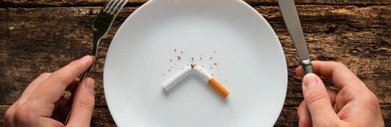 Stoppen met roken en gewichtstoename: het gevolg van ongezonde voeding?