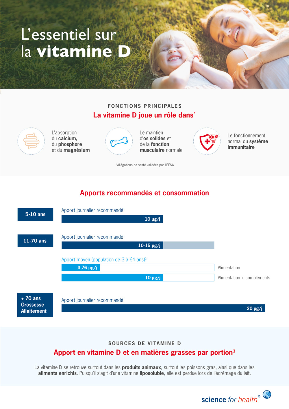vitamine D infographie yakult apports recommandés consommation